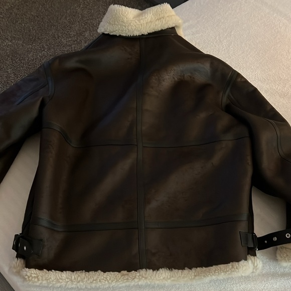 DUNST - Brown Loose Fit Faux-Shearling Jacket - Picture 7 of 7